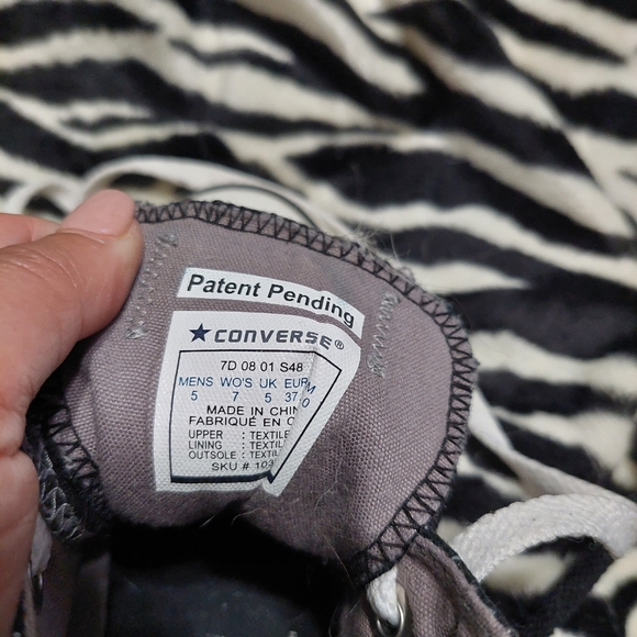 Converse All Star - Gray and Black mukti color print Double Lace shoes - Picture 3 of 3